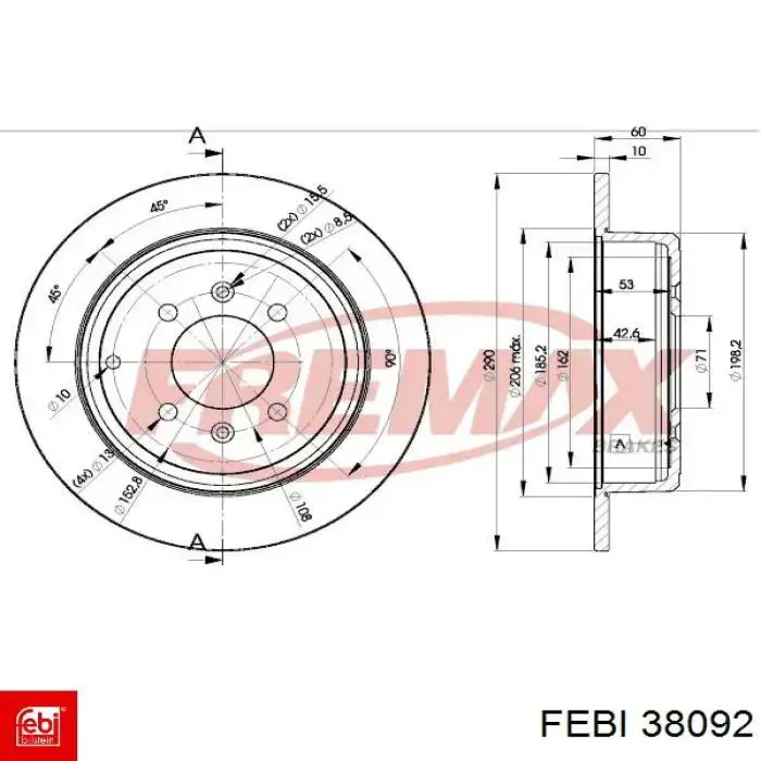 Купить 38092 Febi Опорный подшипник карданного вала