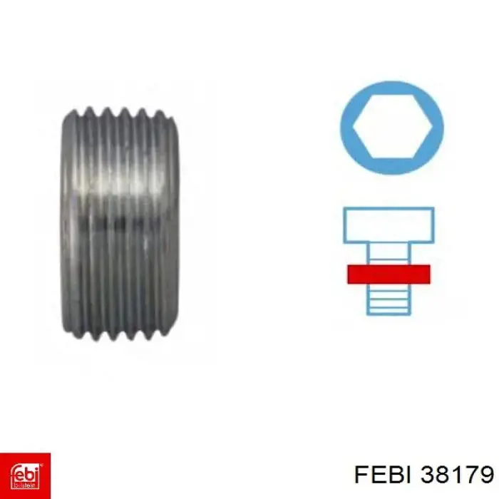 Пробка поддона двигателя 38179 Febi