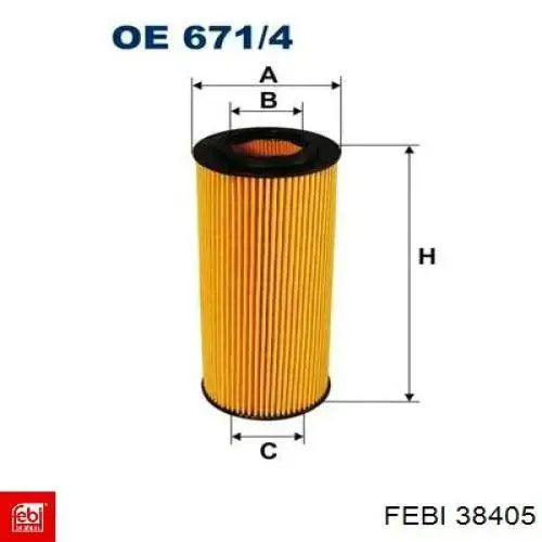Фільтр масляний 38405 Febi