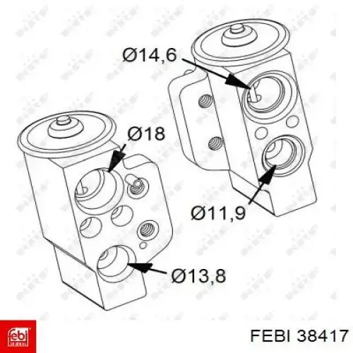 Крестовина заднего кардана 38417 Febi
