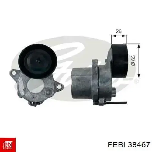 Роликовий модуль натяжителя ремня Febi 38467 цена, от 78.41 USD