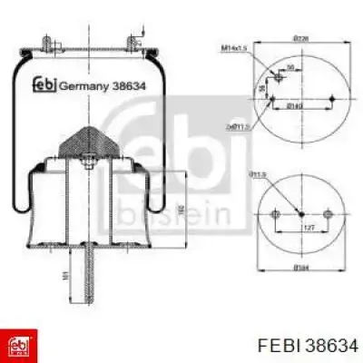 RML70306C Blacktech Пневмоподушка моста