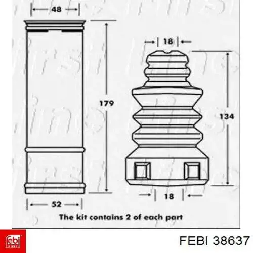 Купить 38637 Febi Пыльник стойки амортизатора