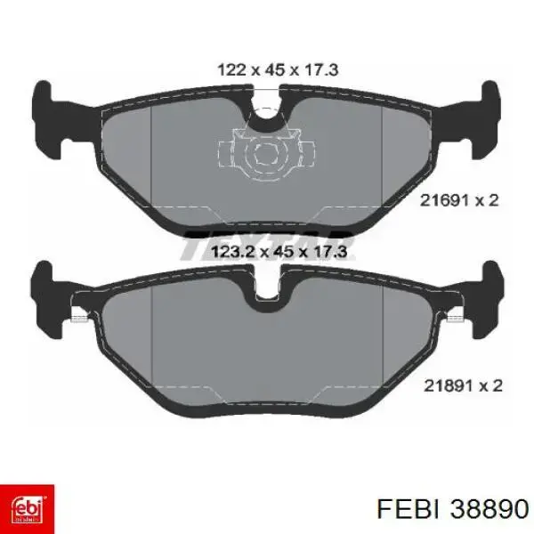 Купить 38890 Febi Винтовая пружина подвеска