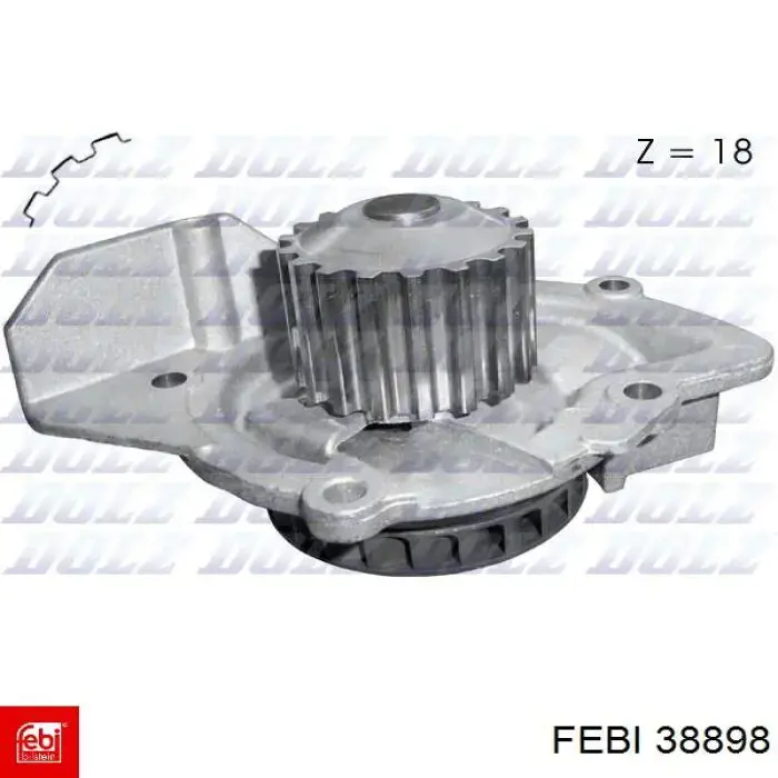 Помпа охлаждения Febi 38898 цена, от 33.38 USD