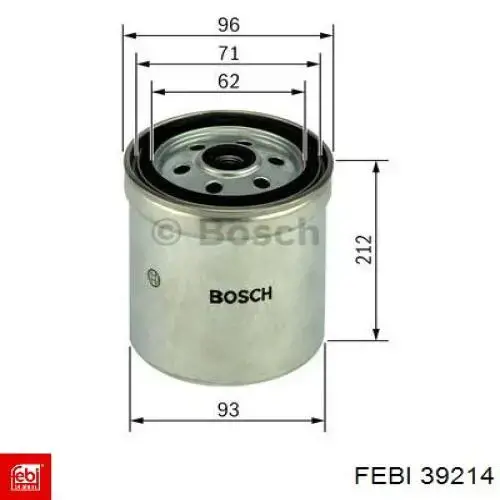 Купить 39214 Febi Фильтр-отстойник топлива грубой очистки