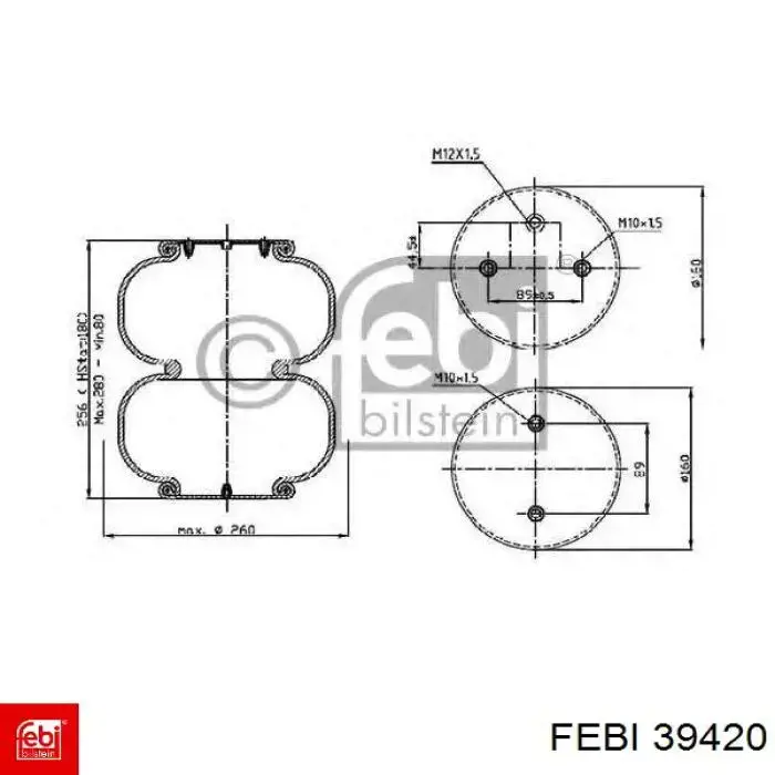 Рессора пневматической подвески Firestone W010950009 цена, от 42.62 USD