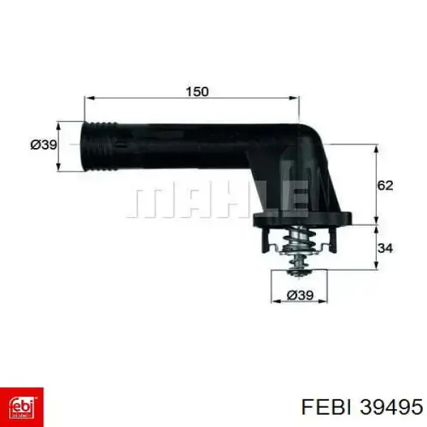 Купить 39495 Febi Цилиндр опрокидывания кабины