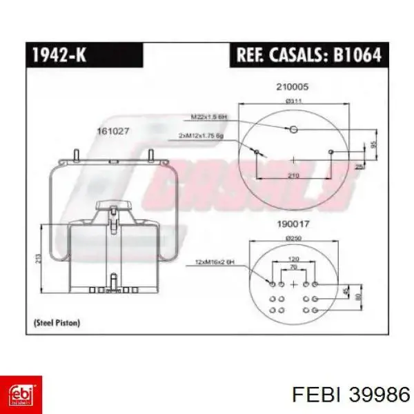 Рессора пневматической подвески Connect 1942K цена, от 126.99 USD