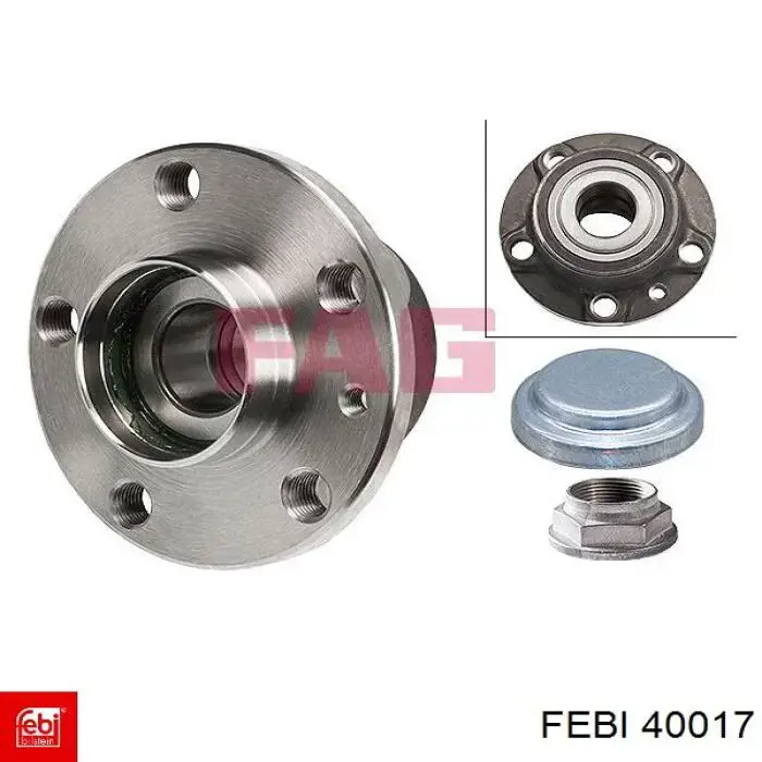 Ступицы задних колес Febi 40017 цена, от 61.46 USD