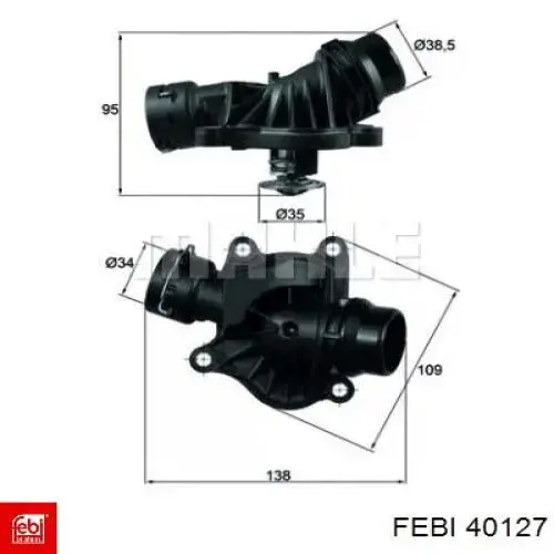 Ролик натяжителя приводного ремня Febi 40127