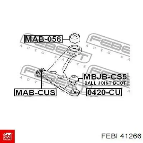 Купить 41266 Febi Нижний правый рычаг передней подвески