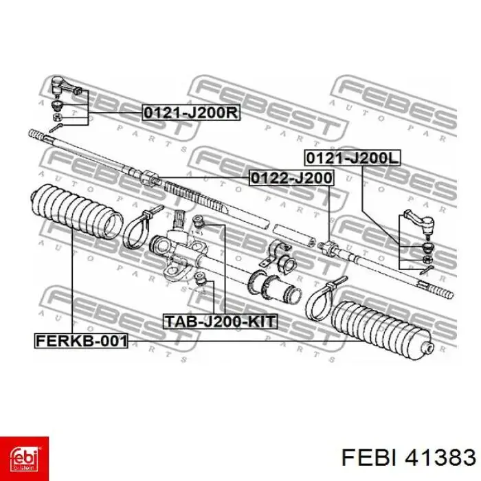 Купить 41383 Febi Наконечник рулевой тяги, внешний