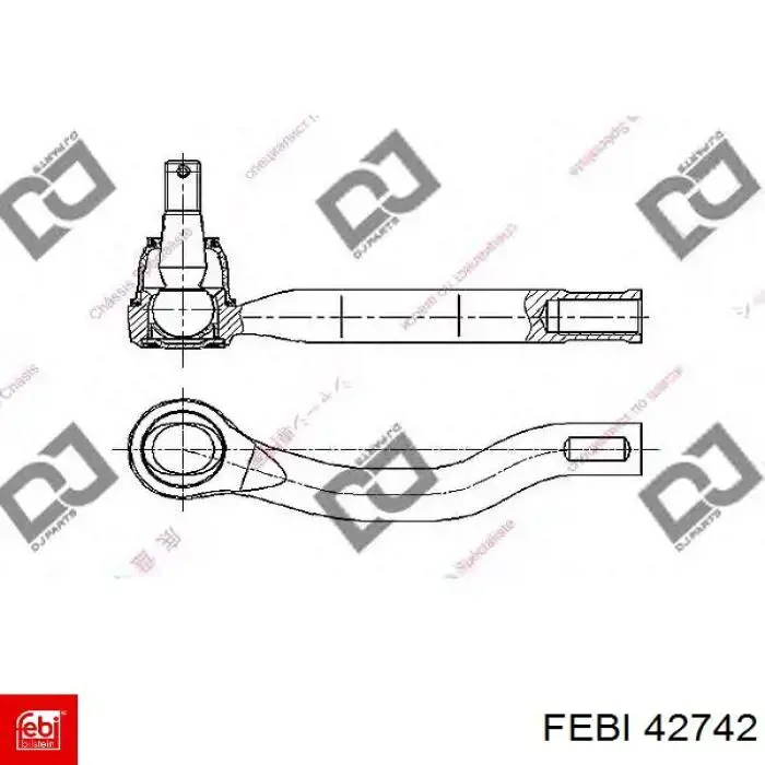 Наконечник рулевой тяги Febi 42742