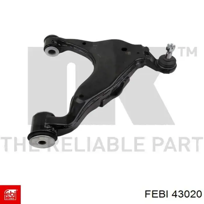 Левый рычаг передней нижней подвески Febi 43020 цена, от 97.62 USD
