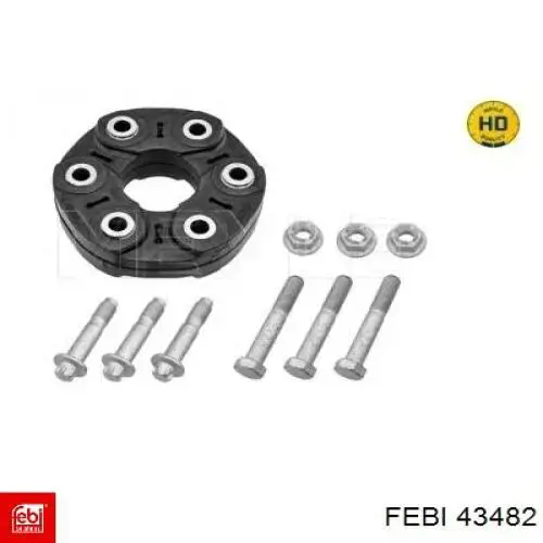 Муфта кардана эластичная передняя/задняя Febi 43482 цена, от 115.01 USD