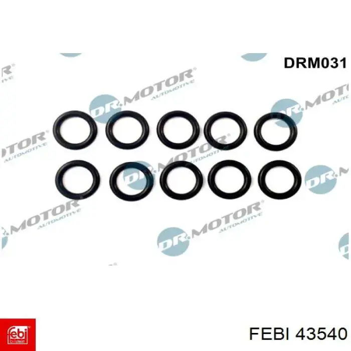 Кольцо уплотнительное топливной трубки Febi 43540 цена, от 1.39 USD