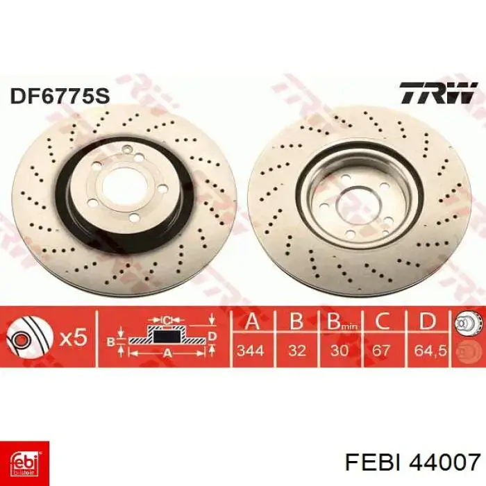 Купить 44007 Febi Ротор тормозной