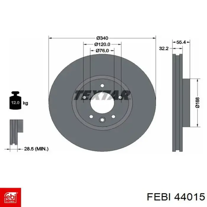Купить 44015 Febi Ротор тормозной