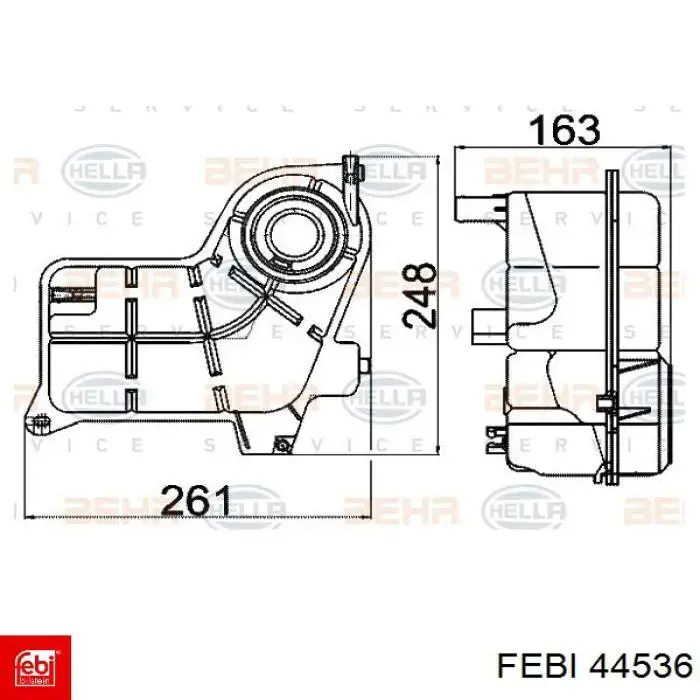 Бачок системы охлаждения 44536 Febi