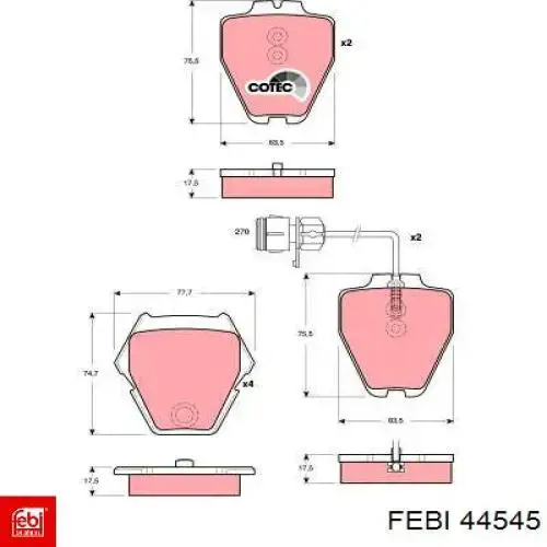 Купить 44545 Febi Втулки переднего стабилизатора