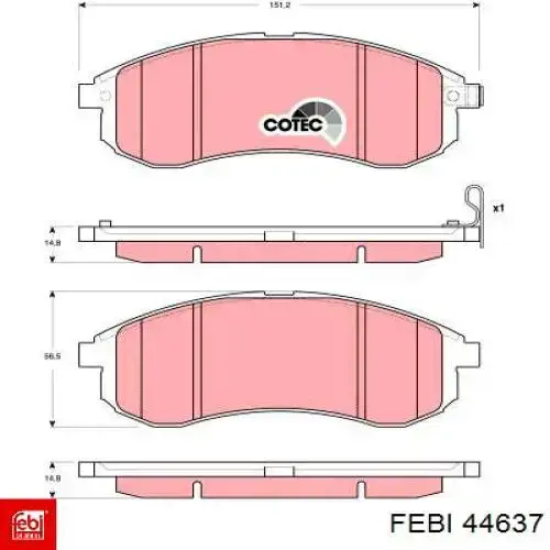 Цилиндр опрокидывания кабины Febi 44637 цена, от 232.94 USD