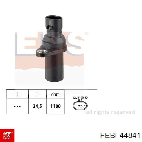 Датчик положения коленчатого вала Febi 44841 цена, от 12.11 USD