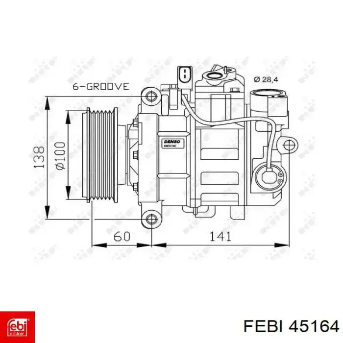 Насос кондиционера Febi 45164