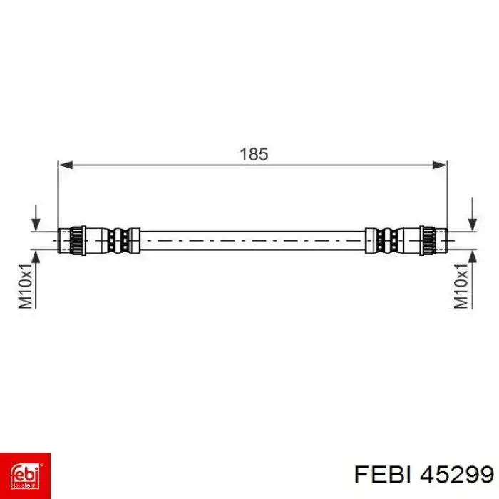 Задний тормозной шланг 45299 Febi