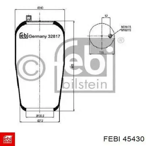 Пневморессора моста Continental/Siemens 4960NP02