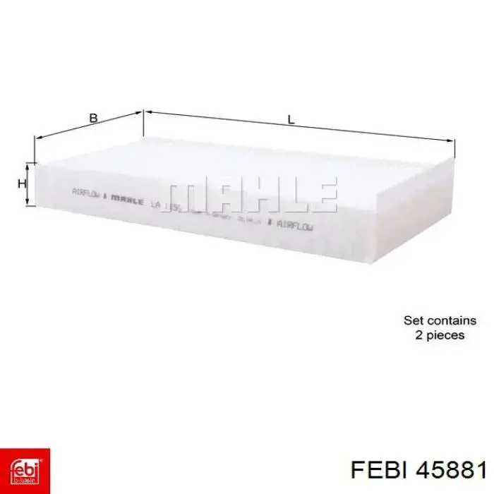 Воздушный фильтр салона Febi 45881