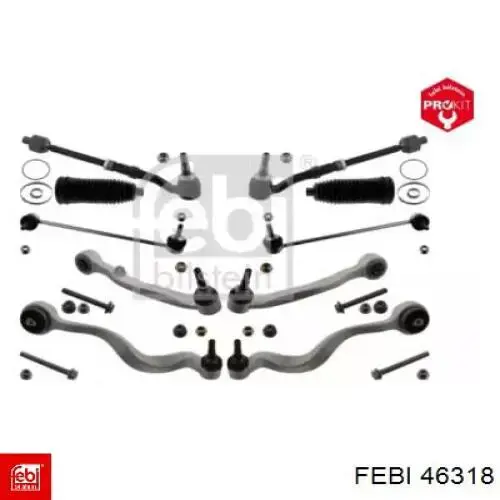 Комплект рычагов передней подвески Febi 46318 цена, от 290.09 USD