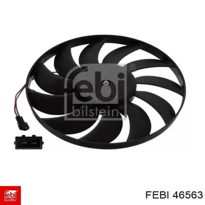 46563 Febi ventilador elétrico de esfriamento montado (motor + roda de aletas)