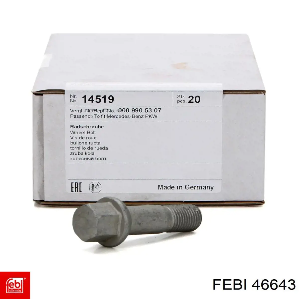 Болт колесный  Febi 46643 цена, от 4.40 USD