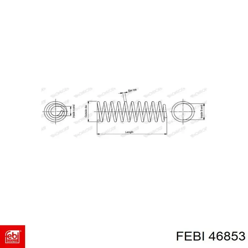 Передняя пружина 46853 Febi