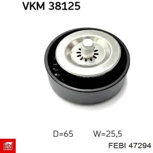 Паразитный ролик приводного ремня Febi 47294 цена, от 12.50 USD