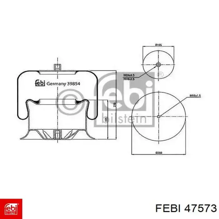 Сайлентблок передней подвески Febi 47573 цена, от 26.52 USD