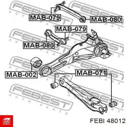 Нижний рычаг задней подвески 48012 Febi