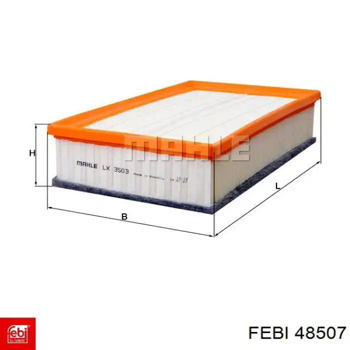 Filtro de aire 48507 Febi