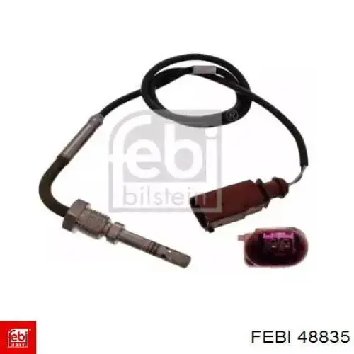 Sensor de temperatura, gas de escape, antes de Filtro hollín/partículas 48835 Febi