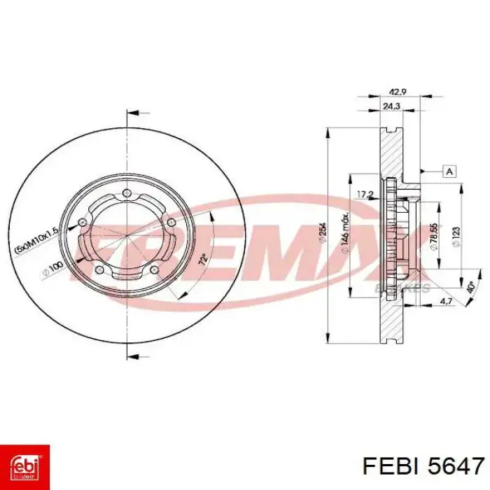 Купить 5647 Febi Ротор тормозной