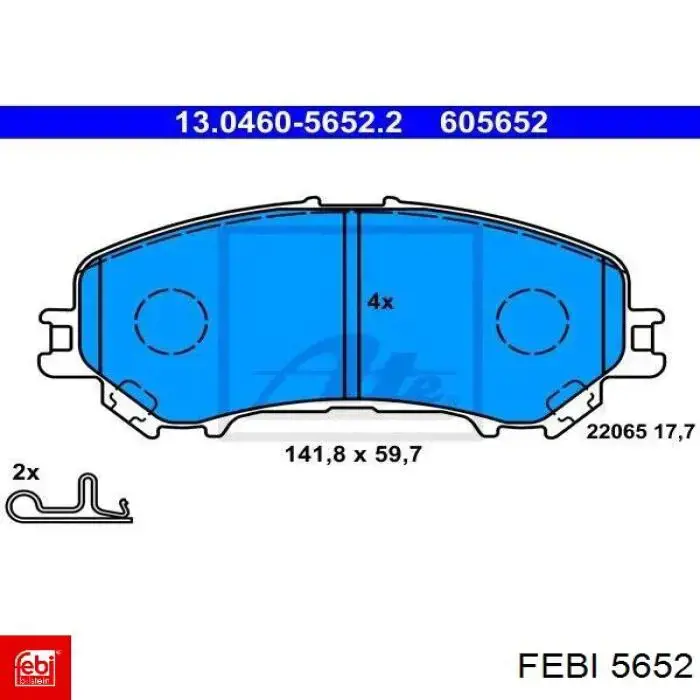 Задний тормозной диск Febi 5652 цена, от 21.57 USD