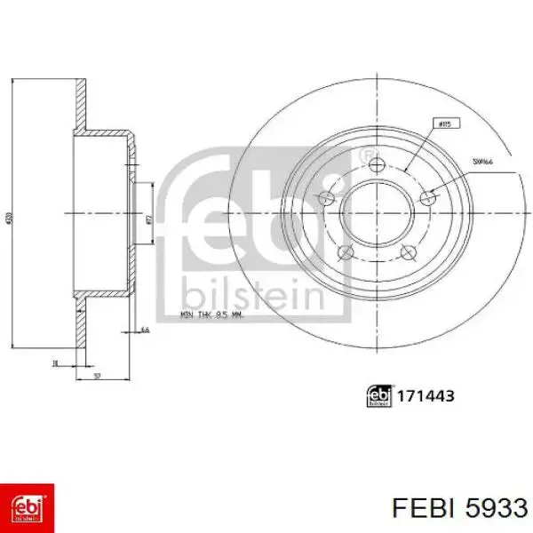 Натяжной ролик 5933 Febi