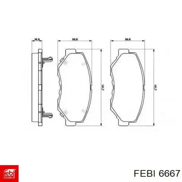 Купить 6667 Febi Сайлентблок (подушка) редуктора заднего моста передний