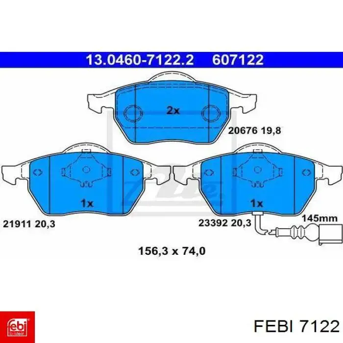 Подушка (опора) двигателя задняя правая 7122 Febi