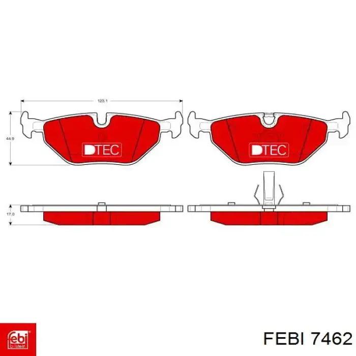7462 Febi Сальник коленвала двигателя, передний