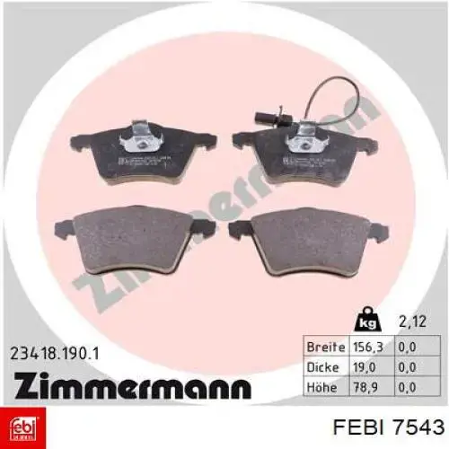 Резиновая муфта кардана Febi 7543 цена, от 54.01 USD