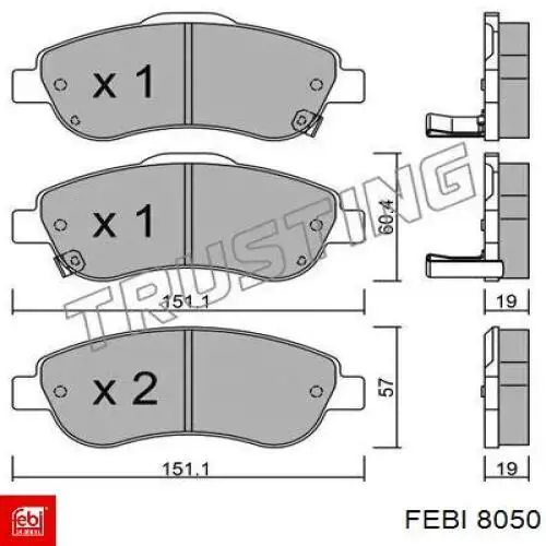 Купить 8050 Febi Левая подушка двигателя