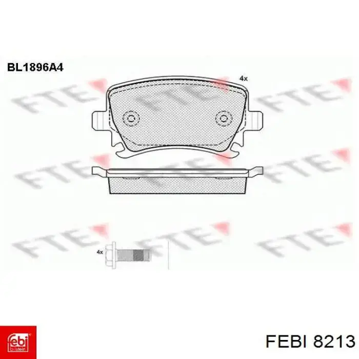 Болт крепления маховика Febi 8213 цена, от 0.46 USD