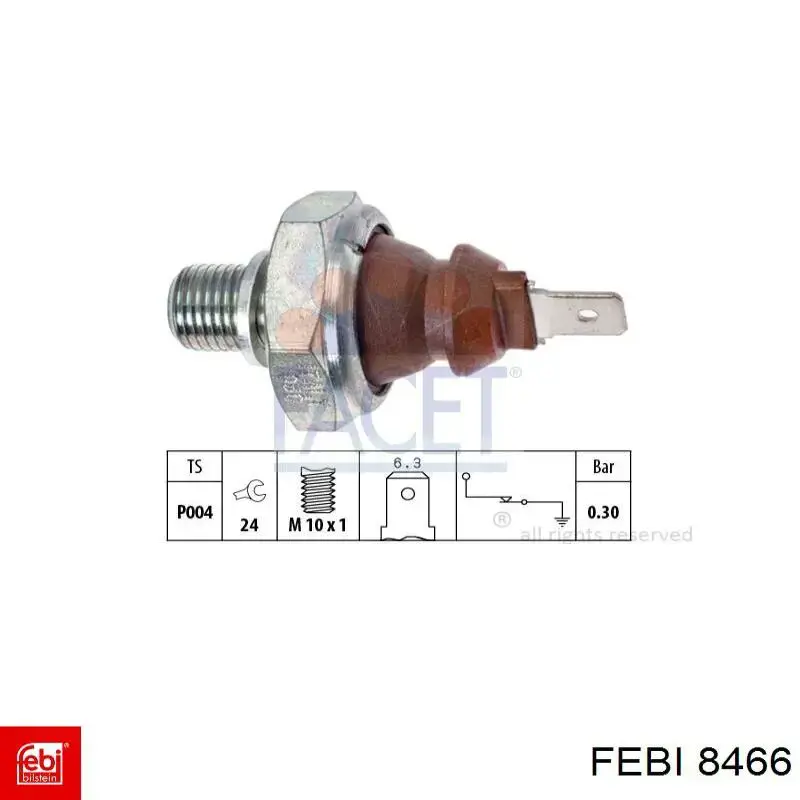 Манометры (указатель давления масла) Febi 8466 цена, от 3.44 USD